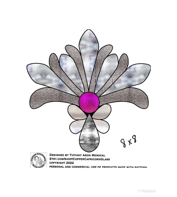 fleur de lis  Stained Glass Pattern Digital Download