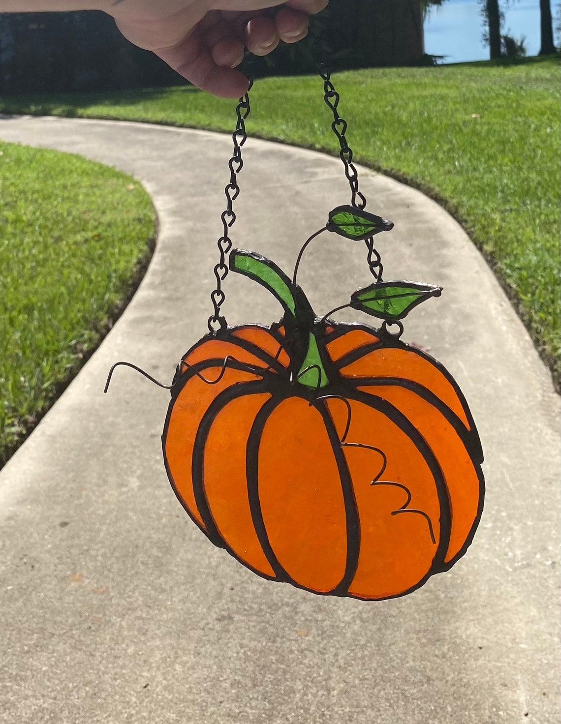 Pumpkin Stained Glass Pattern Digital Download | Etsy