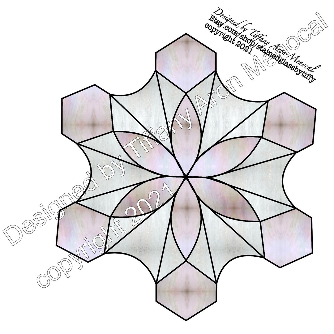 Snowflake Stained Glass Pattern Digital Download - Etsy