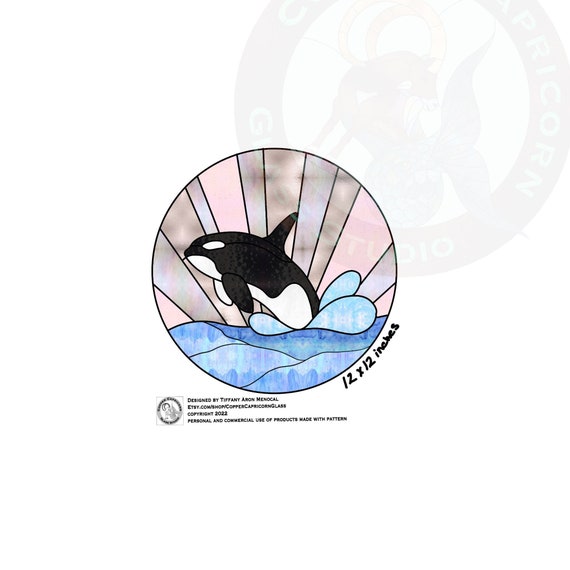 Orca  Stained Glass Pattern Digital Download