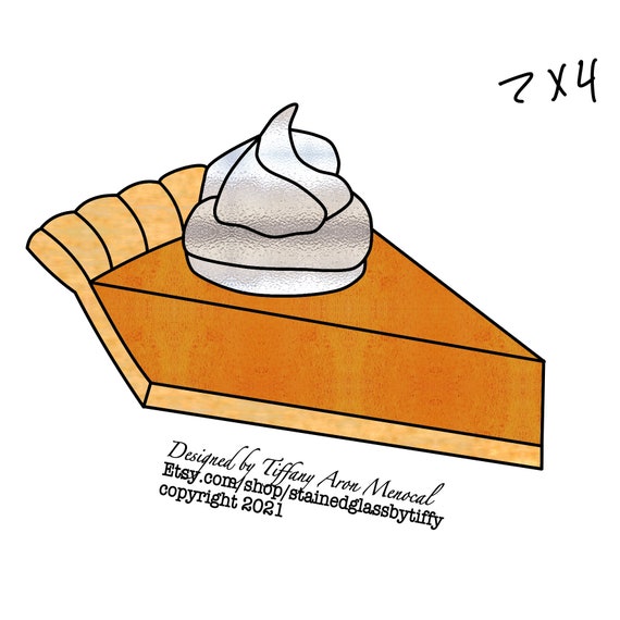 Pumpkin pie Stained Glass Pattern Digital Download