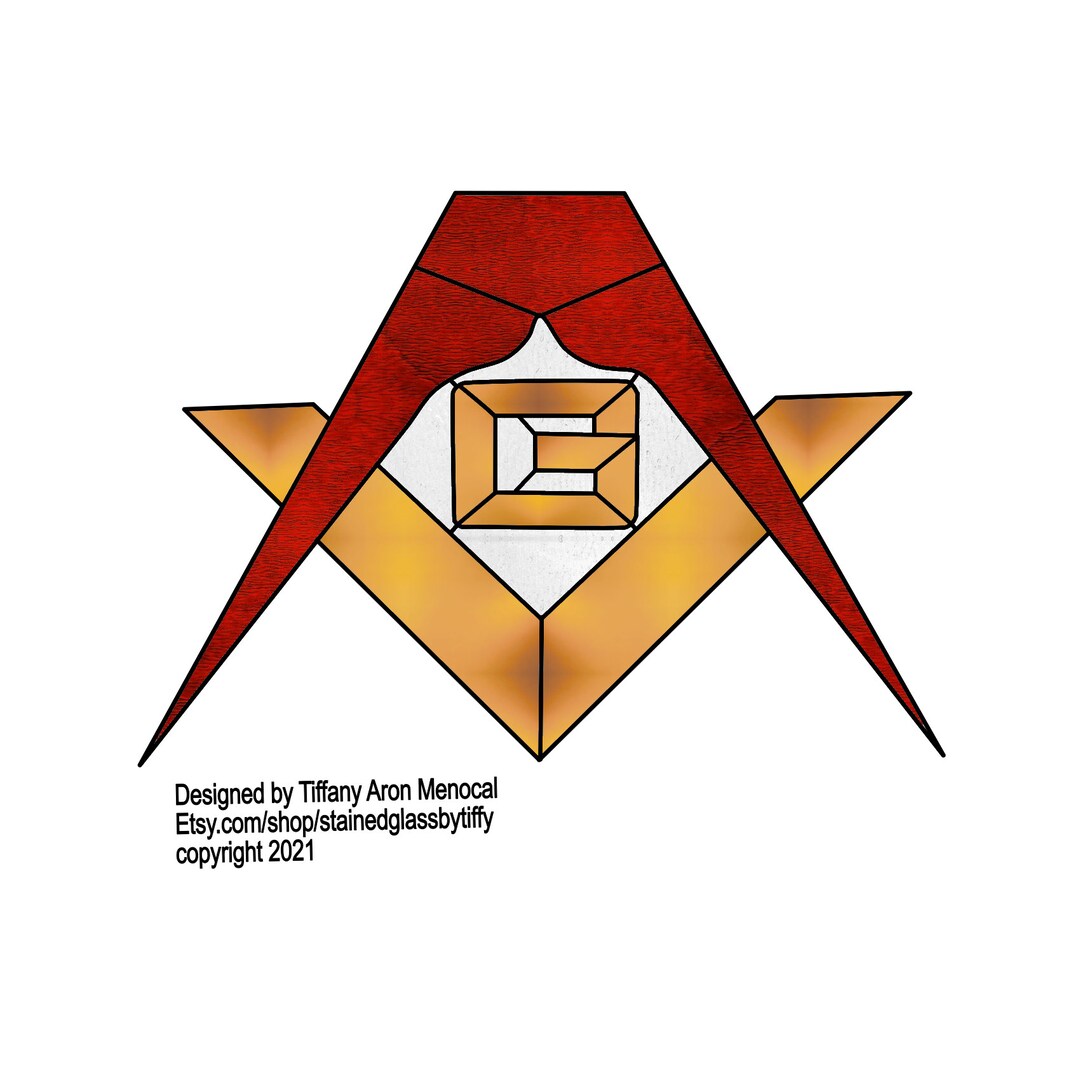 Master Mason Pattern Subtle Freemason Stained Glass Pattern Digital Download - Etsy