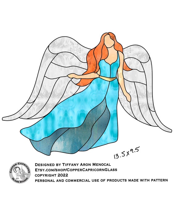 Angel  Stained Glass Pattern Digital Download