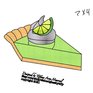 Tarte au citron vert motif vitrail téléchargement numérique