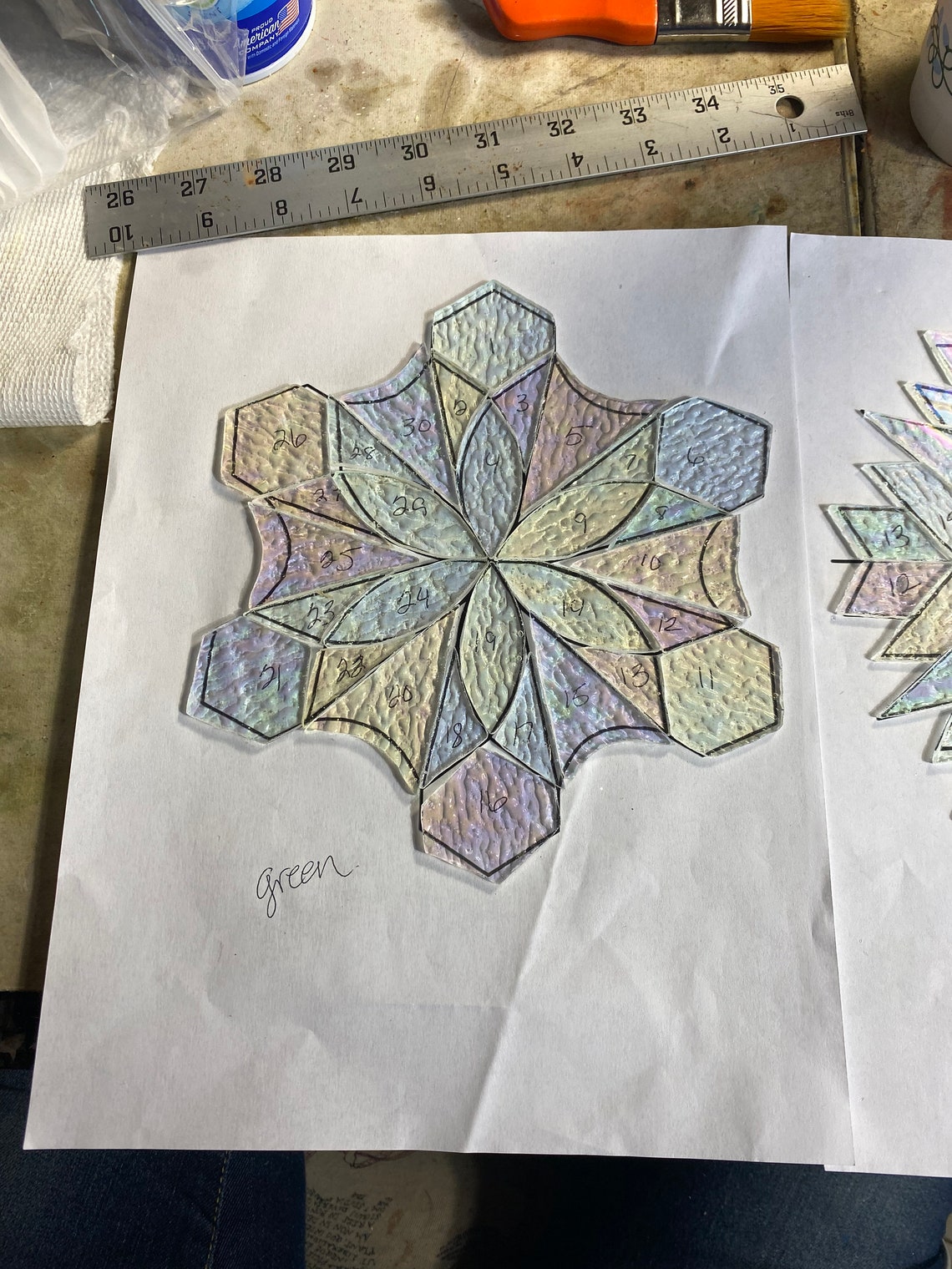 Snowflake 3 Pack Stained Glass Pattern Digital Download - Etsy