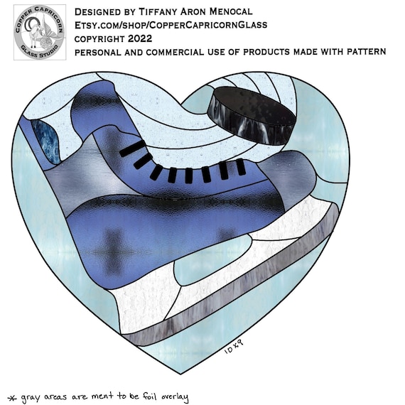 Hockey Stained Glass Pattern Digital Download