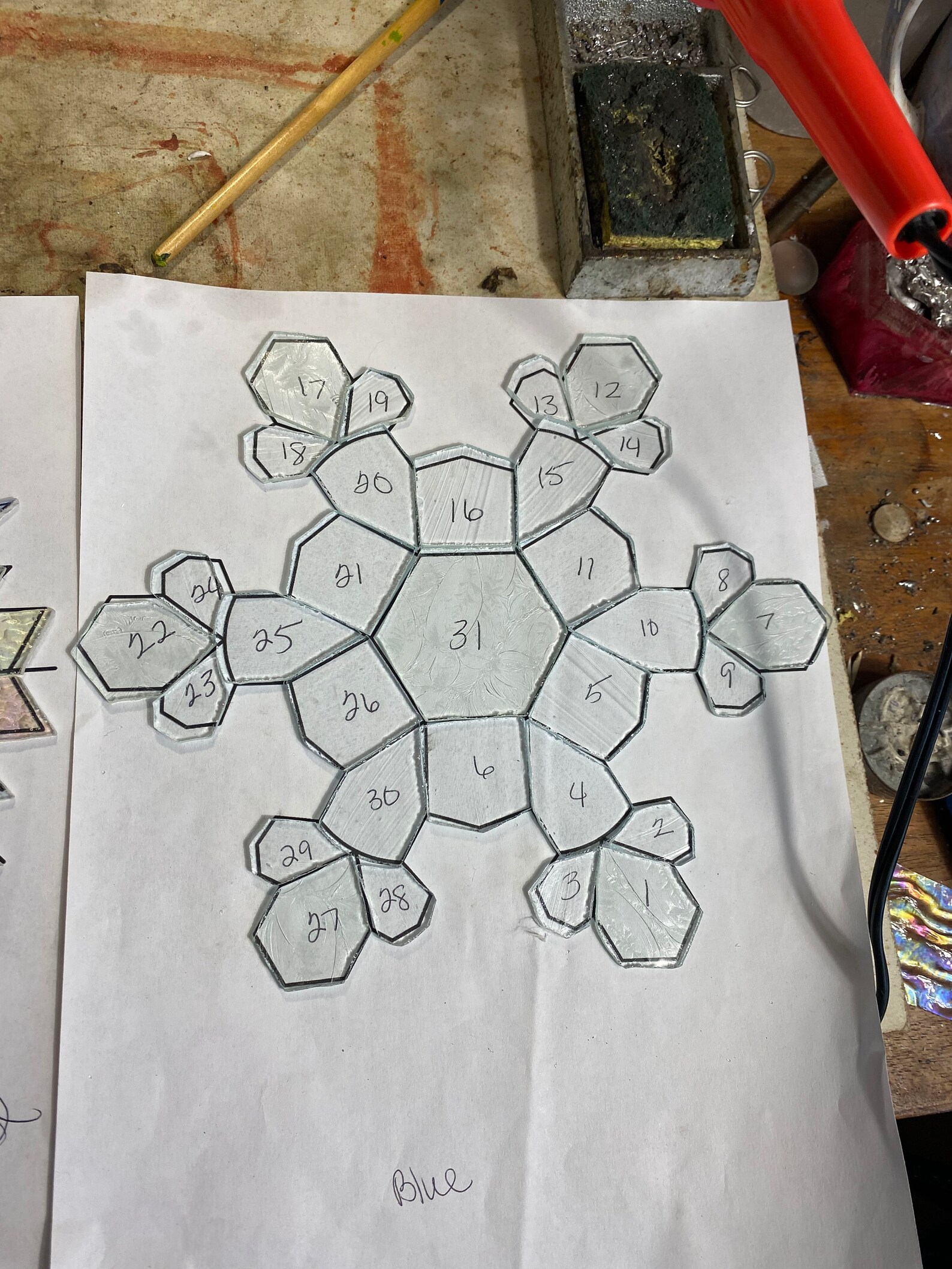 Snowflake 3 Pack Stained Glass Pattern Digital Download - Etsy