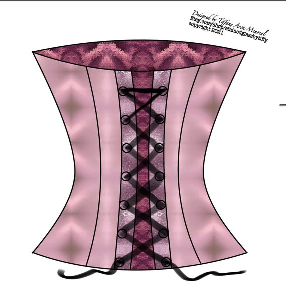 Corset Stained Glass Pattern Digital Download