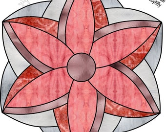 Geometric kaleidoscope Stained Glass Pattern Digital Download
