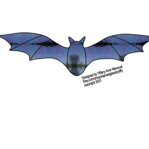 Bat Stained Glass Pattern Digital Download