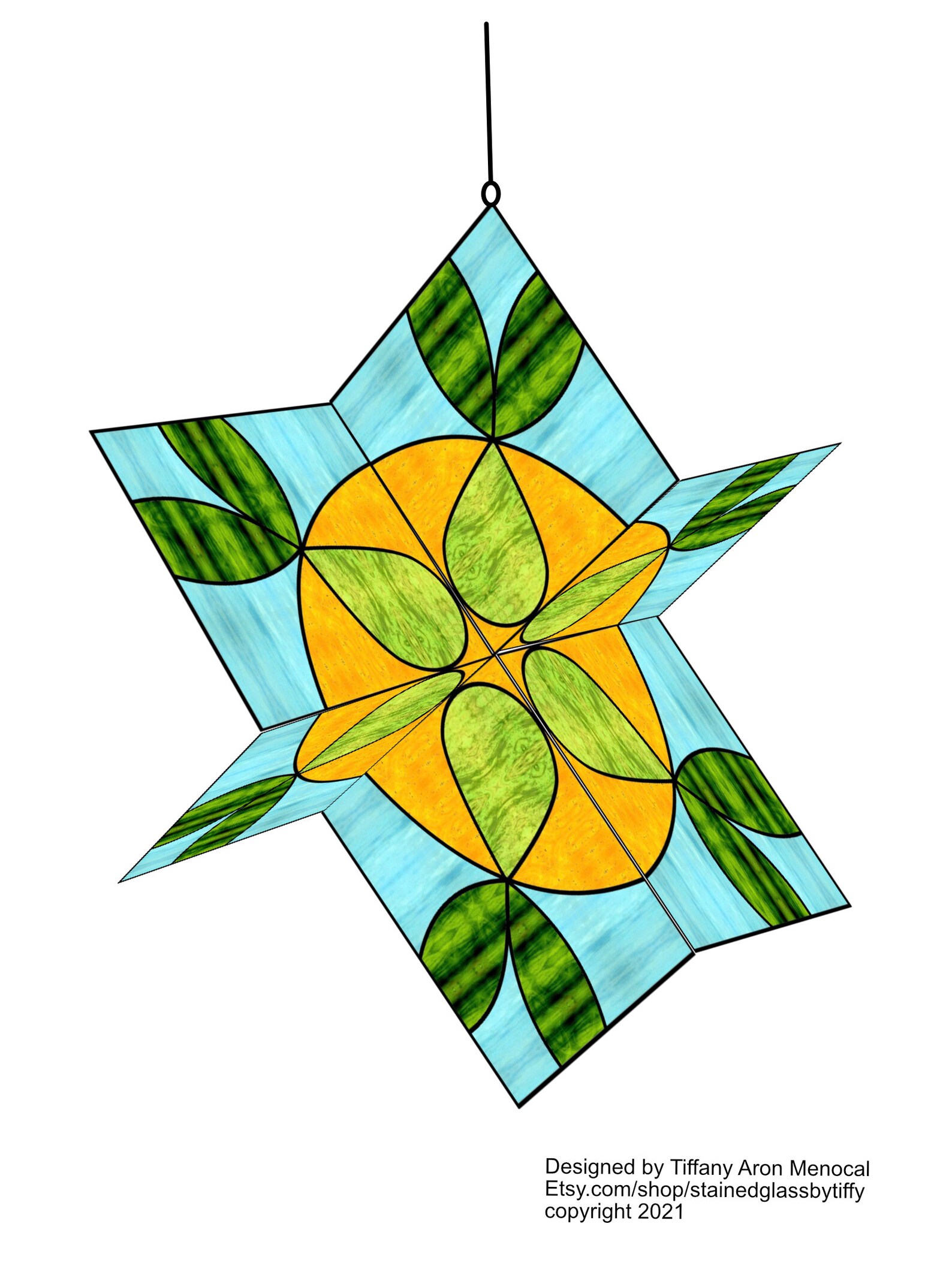 Spinner Stained Glass Pattern Digital Download Etsy