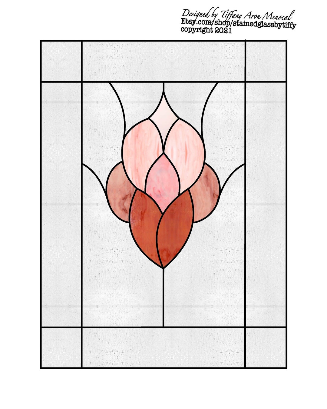 Simple Abstract Flower Stained Glass Pattern Digital Download - Etsy Canada