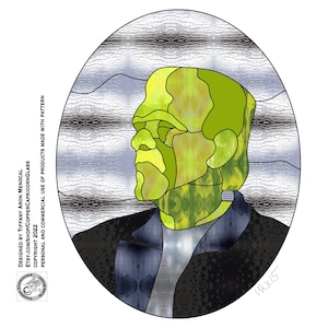 Frankenstein  Stained Glass Pattern Digital Download