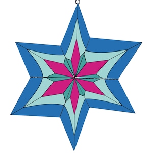 Bevel spinner Stained Glass Pattern Digital Download