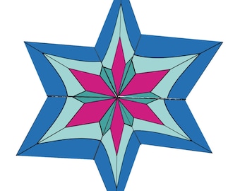 Bevel spinner Stained Glass Pattern Digital Download