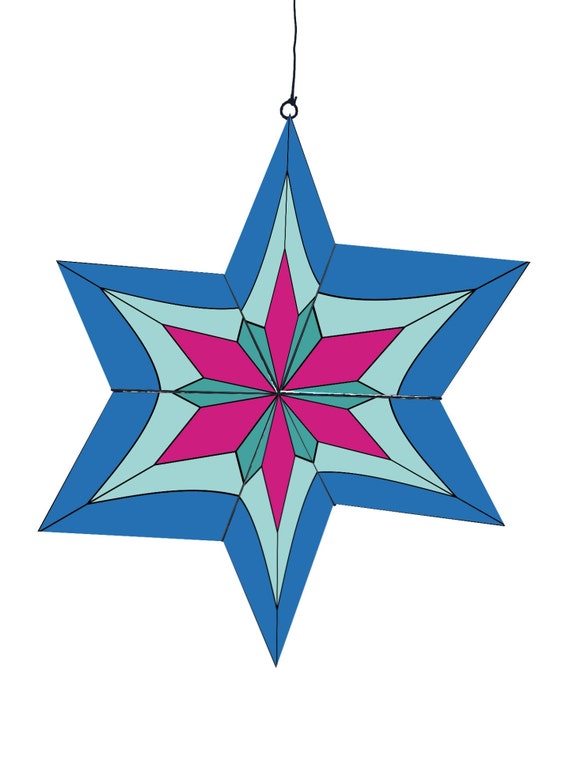 Bevel spinner Stained Glass Pattern Digital Download