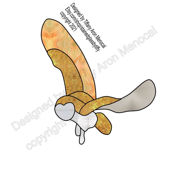 FLYING BARN • Owl Forest Nighthawk • Stained Glass Pattern • Digital Download