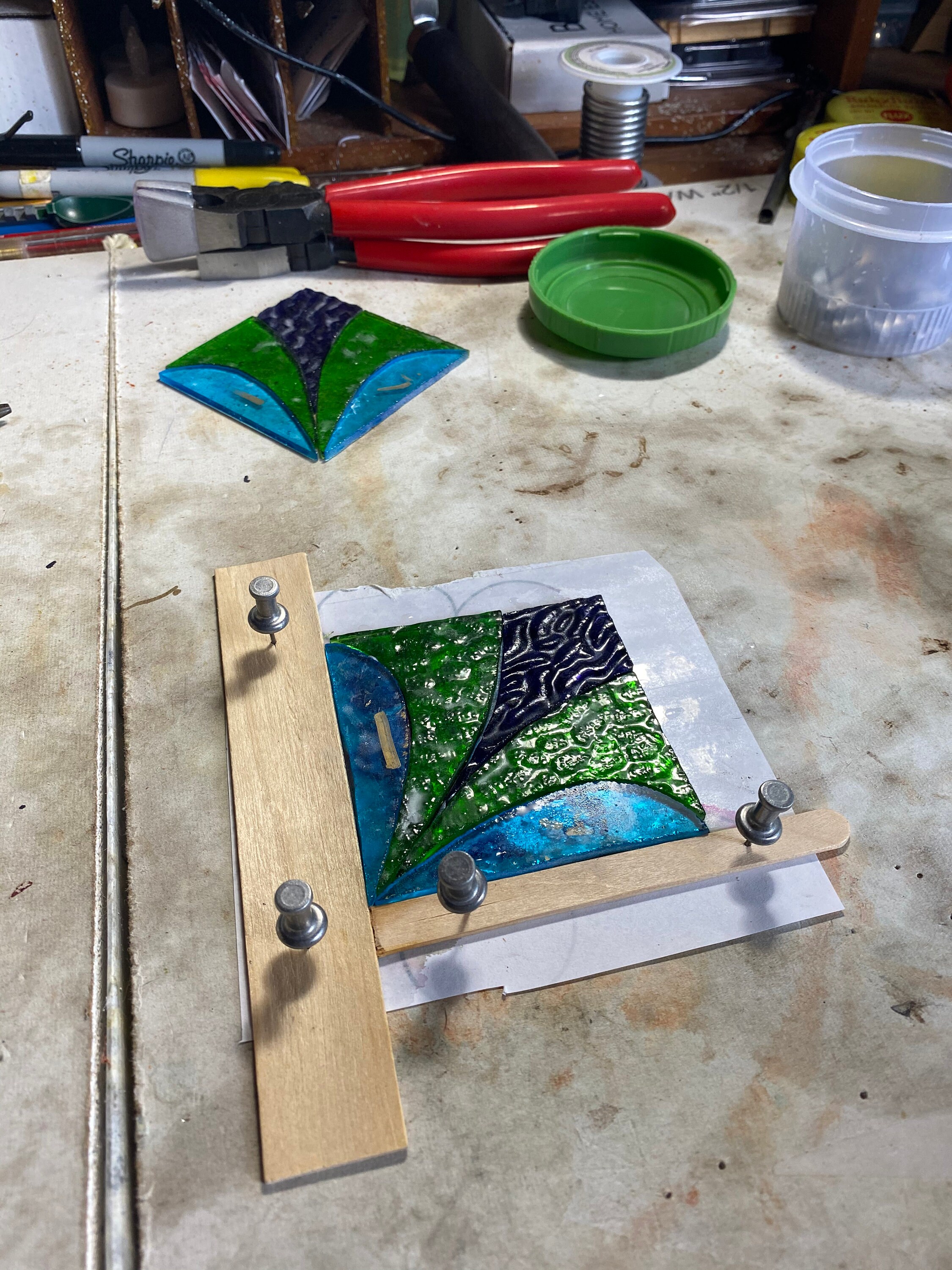 Spinner Stained Glass Pattern Digital Download Etsy Canada