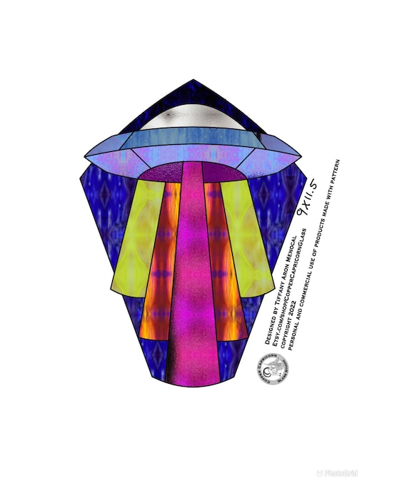 UFO Glass Pattern Digital Download