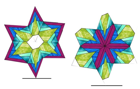 Abstract Spinner Stained Glass Pattern Digital Download