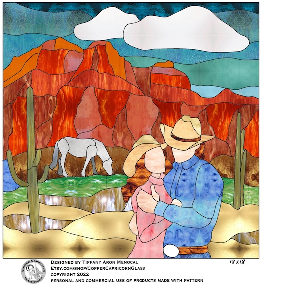 Cowboys Glass Pattern Digital Download