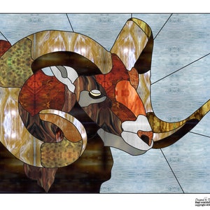 Ram-gebrandschilderd glaspatroon digitale download