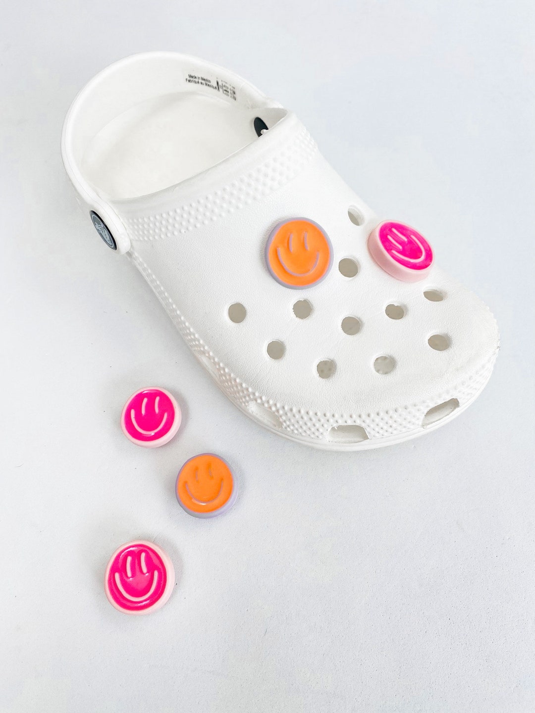 Smiley Croc Charms Shoe Jewels Shoe Accessories Retro Smile Face Inspired Shoe Charms Etsy