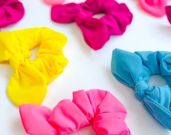 Bunny Ear Swim Scrunchie Set, Waterproof Summer Hair Ties