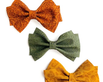 Leather Bows; Faux leather; sweater weather bows; fall bows; winter bows; holiday bows