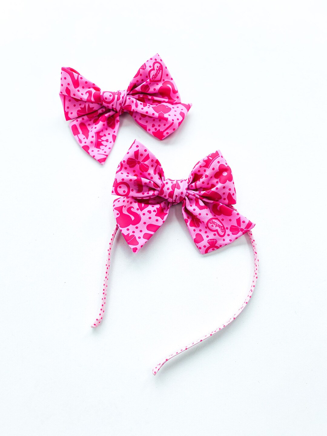 Barbie Pink Bow Barbie Head Bow Fable Bow Barbie Bow Pink - Etsy