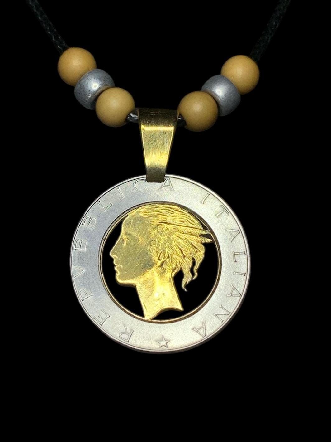 Cut Out Coin Necklace - Etsy