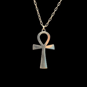 Sterling Silver Ankh Cross, Ancient Egyptian Symbol of Life.. Handmade Spiritual Jewelry