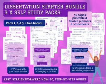 college assignment organizer Dissertation Thesis Planner Triple Bundle | PhD Masters Bachelors Capstone | Start Strong Study Guides | sociology psychology criminology