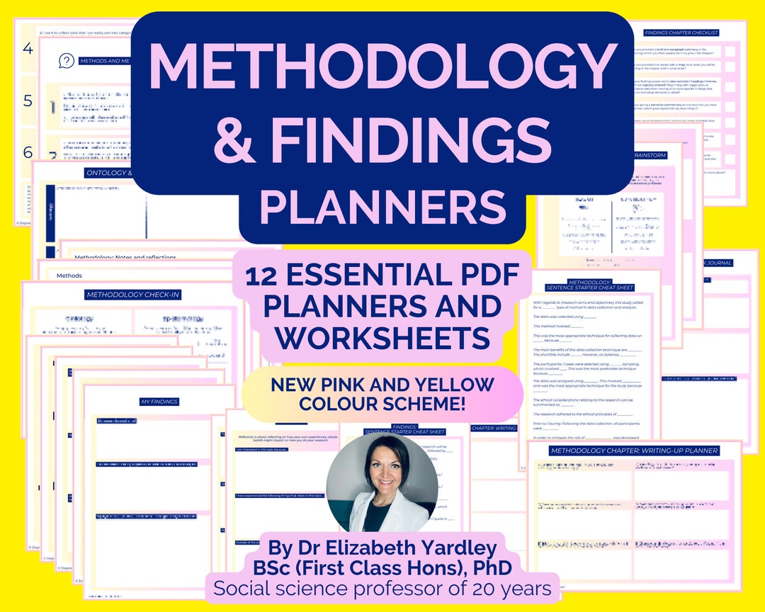 Methodology Dissertation Template.pdf Dissertation Methodology & Findings Planner: Academic Research (PDF) - Etsy
