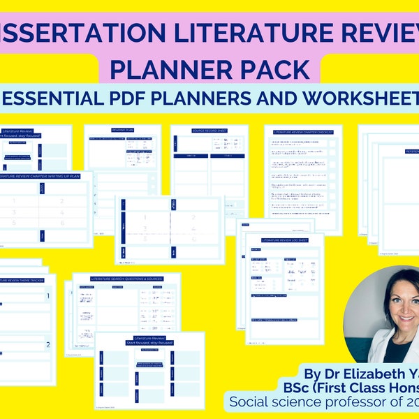free dissertation planner Dissertation Literature Review Planner Pack | Plan, research, structure and write your literature review | masters PhD research planners
