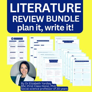 Literatur-Review-Bundle für Doktoranden - PDF-Planer und Spickzettel für deine Abschlussarbeit