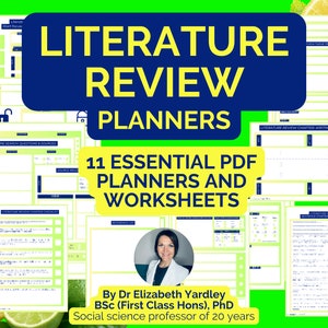 Akademischer Planer für die Masterarbeit, planen Sie Ihre Literaturrecherche und kritisieren mit diesem Rechercheur-Paket