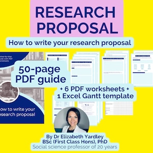 So schreiben Sie Ihren Forschungsvorschlag PhD-Masters, Selbststudienführer mit PDF- und Excel-Arbeitsblättern, Bewerbungen für die Doktorandenschule