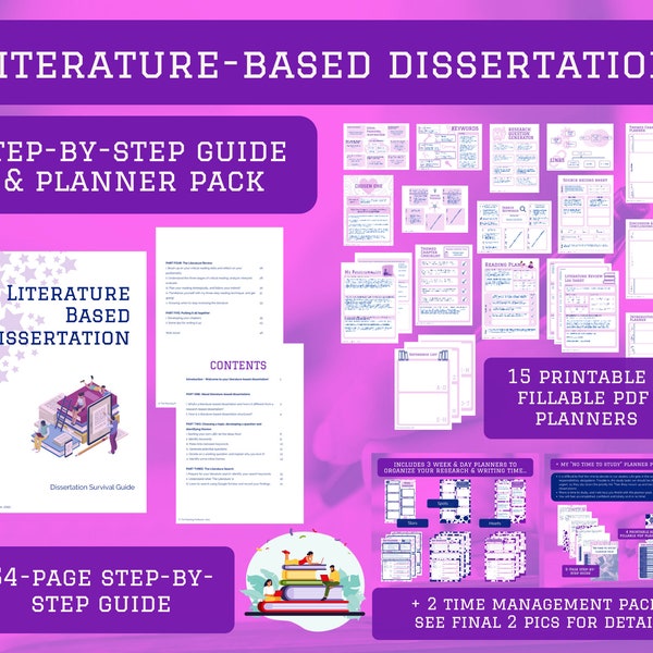 free dissertation planner Literature Library Based Dissertation Thesis Planner | Study Guide Research | College PhD Masters Bachelors Student Capstone secondary