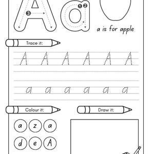 26 Printable Trace the Alphabet Worksheets. Preschool-kdg Phonics ...