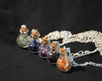 Crystal bottle necklace