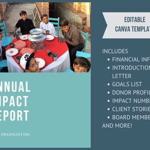 8.5x11 Nonprofit Impact Report DIGITAL Template | Canva Template | Instant Digital Download | Annual Report