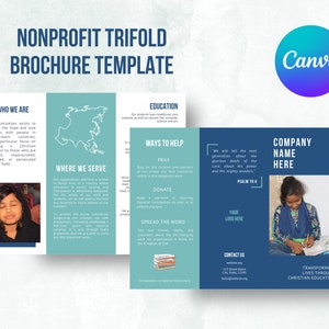Modèle numérique de brochure à trois volets | Modèle de toile | Téléchargement numérique instantané