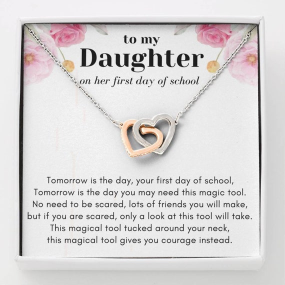 First Day Of School Necklace Back To School Gift Mommy Me Etsy