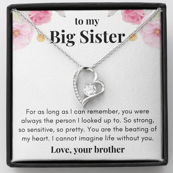 Big Sister-white Gold Necklace-gift 