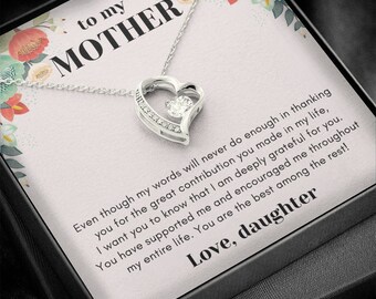 Mom Heart Necklace - Etsy