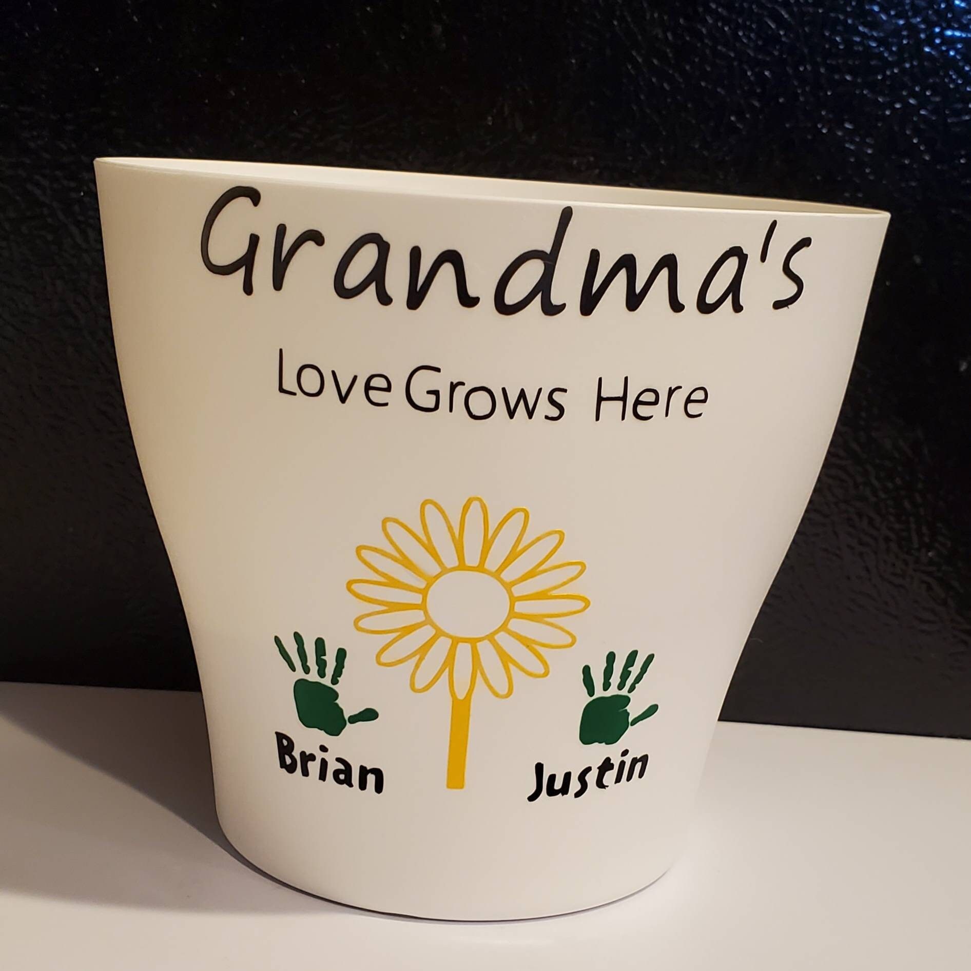 Mother/grandma Flower Pots for Several Occasions. Cute Unique Etsy