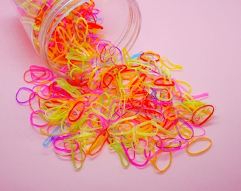 Small Hair Ties, Baby Hair Ties, Soft Elastic Hair Band, Tiny Hair Ties, Mini Elastic Hair Ties, Mix Colors (300 ties)