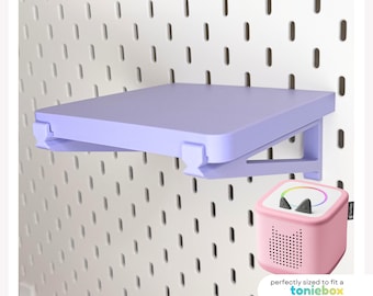6”x6” Shelf with Brackets - Toniebox - Ikea Skadis Pegboard 3D Printed Multipurpose Shelf