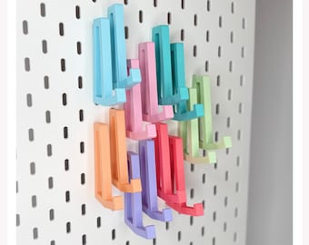 Ganchos para teclado para tablero perforado Skadis de Ikea - Juego de 2 - Colores exclusivos - Impresión 3D